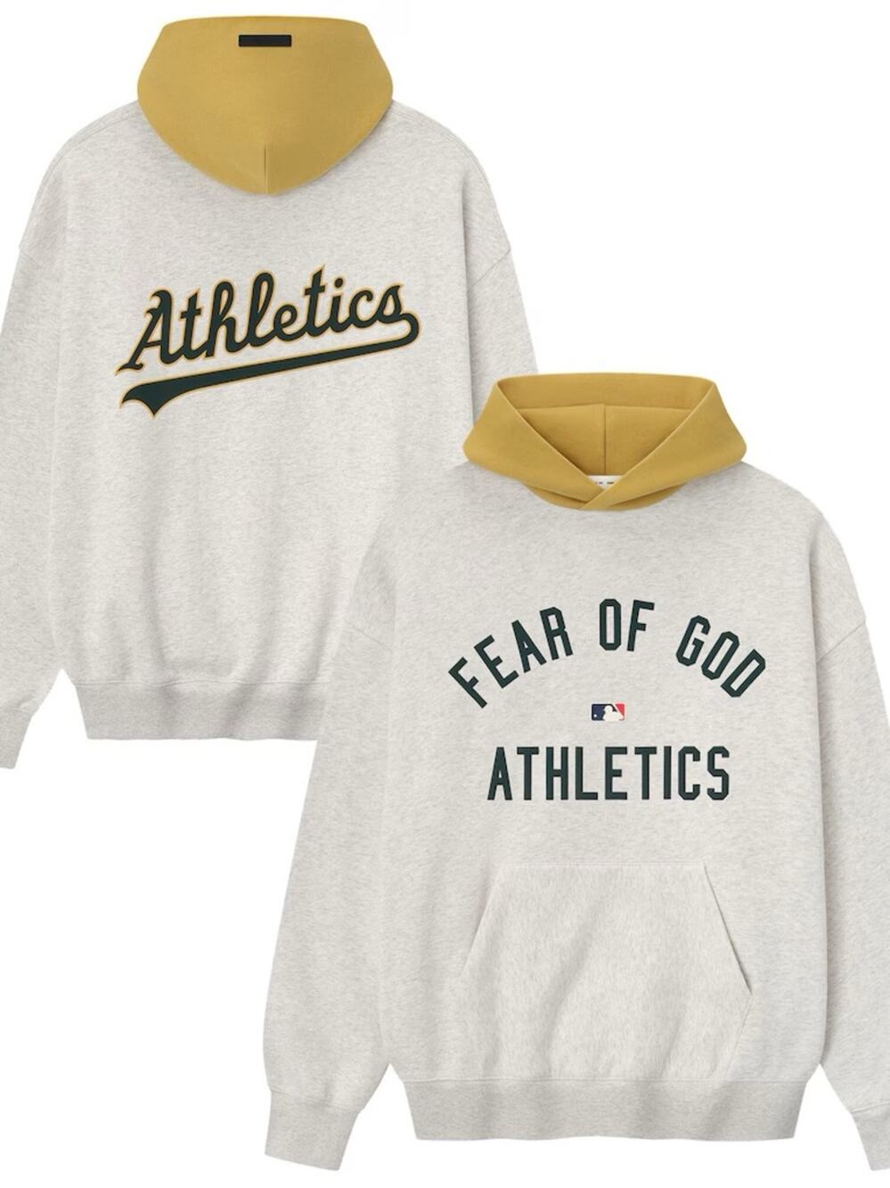 Fear of God Athletics Hooded Sweatshirt - Oatmeal with Mustard Hood